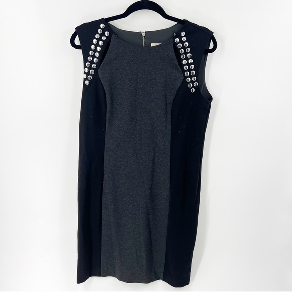 ✅ Michael Kors Women's Beautiful Black Studded Sleeveless Dark Dress Size 14 - Picture 1 of 8